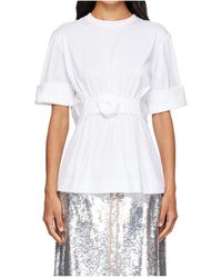 Simone Rocha - Flower-Detail Gathered T-Shirt - Lyst