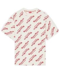 KENZO - All-Over Logo Printed Oversize T-Shirt - Lyst