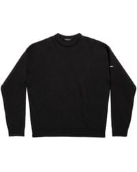 Balenciaga - Logo Patch Knitted Jumper - Lyst