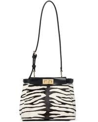 Fendi - My Peekaboo Tiger-Print Pony-Effect Leather Bag - Lyst
