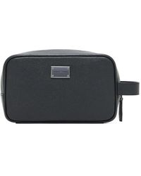 Emporio Armani - Logo Plaque Toiletry Bag - Lyst