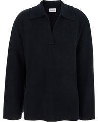 P.A.R.O.S.H. - Polo-Collar Relaxed Knitted Sweater - Lyst