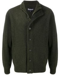 Barbour - High-Neck Button-Up Cardigan - Lyst