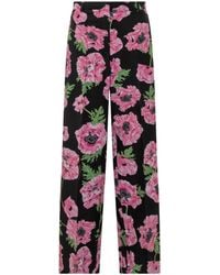Stella McCartney - Floral Print Straight-Leg Pants - Lyst