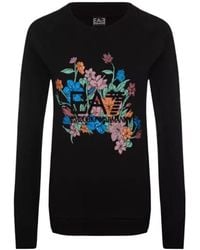 EA7 - Logo Long-Sleeved Sweater - Lyst