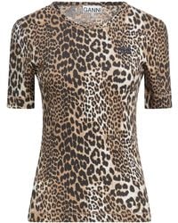 Ganni - Light T-Shirt Organic Cotton, Elastane - Lyst