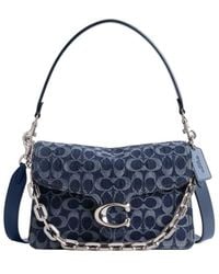 COACH - Chain Tabby Monogrammed Denim Shoulder Bag - Lyst