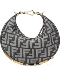 Fendi - Graphy Ff Jacquard Mini Hobo Bag - Lyst