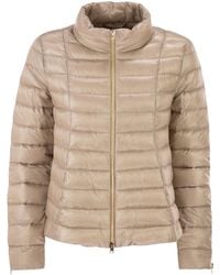Herno - Ultra-Light Satin Down Jacket With Flared Back - Lyst