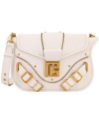 Balmain - Blazer Monogram-Jacquard Crossbody Bag - Lyst