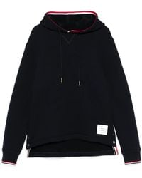 Thom Browne - Rwb-Stripe Drawstring Hoodie - Lyst