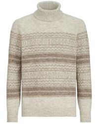 Brunello Cucinelli - Fair Isle Turtleneck Knitted Sweater - Lyst