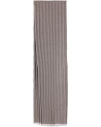 Brunello Cucinelli - Ribbed Knitted Scarf - Lyst