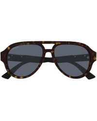 Gucci - Eyewear Pilot Frame Sunglasses - Lyst