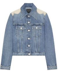 Givenchy - Collared Button-Up Denim Jacket - Lyst