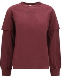 Ganni - Future Heavy Long Sleeved T-Shirt - Lyst