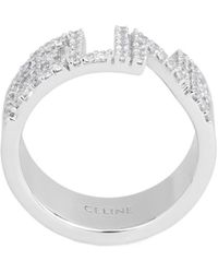 Celine - Monochroms Strass Ring - Lyst