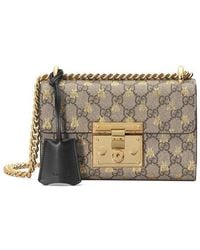 Gucci - Gg Bees Padlock Small Shoulder Bag - Lyst