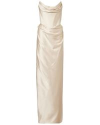 Vivienne Westwood - Galaxy Draped Crêpe Satin Bustier Gown - Lyst