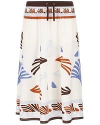 Herno - Summer Printed Midi Skirt - Lyst