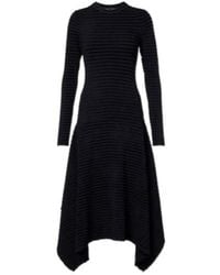 Proenza Schouler - Striped Knitted Asymmetric Midi Dress - Lyst