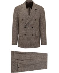 Lardini - Double-Breasted Suit And Trousers Two-Piece Set - Lyst