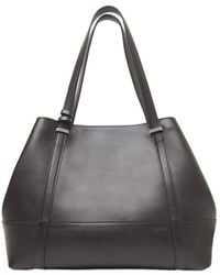 Peserico - Logo-Debossed Calf Leather Tote Bag - Lyst