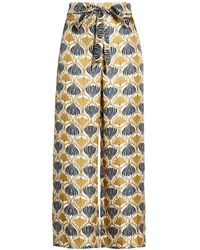 Max Mara - Floral Printed Long Pants - Lyst
