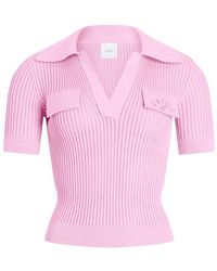 Patou - Ribbed Polo Knitted Top - Lyst