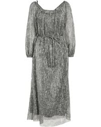 Tory Burch - Metallic-Finish Flared Skirt - Lyst