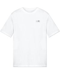 MM6 by Maison Margiela - Numeric Printed Crewneck T-Shirt - Lyst
