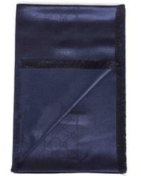 Gucci - Gg Silk Wool Lamé Shawl - Lyst