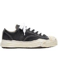 Maison Mihara Yasuhiro - Hank Og Sole Shrink Leather Sneakers - Lyst