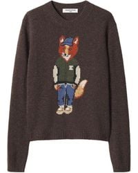 Maison Kitsuné - Dressed Fox Intarsia Wool Jumper - Lyst