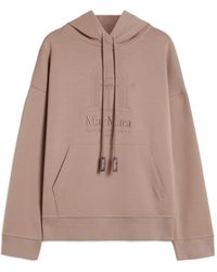 Max Mara - 'S Andrea Logo Embroidered Drawstring Hoodie - Lyst