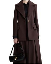 Patou - Single-Breasted Belted Wool Jacket - Lyst