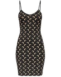 Marine Serre - Short Dress With All-Over Moon Print - Lyst