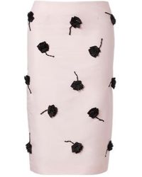 ShuShu/Tong - Floral-Appliqué Pencil Skirt - Lyst
