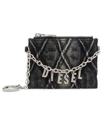 DIESEL - Logo Embellished Chained Card Holder - Lyst