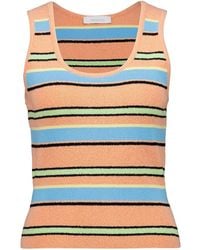 Rabanne - Rabanne Striped Knitted Tank Top - Lyst