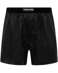 Tom Ford - Logo-Waistband Stretched Satin Boxers - Lyst