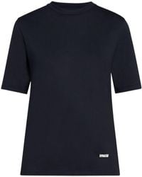 Jil Sander - Logo-Plaque Cotton T-Shirt - Lyst