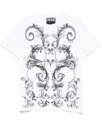 Versace Jeans Couture - Couture Outline Barocco Printed Crewneck T-Shirt - Lyst