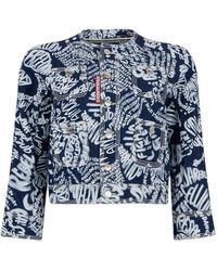 DSquared² - Pattern-Printed Denim Jacket - Lyst