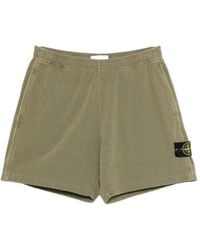 Stone Island - Logo Patch Old Effect Shorts - Lyst