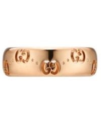 Gucci - Icon 18K Gg Thin Ring - Lyst
