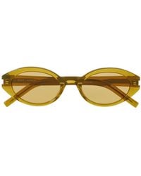 Saint Laurent - Eyewear Oval Frame Sunglasses - Lyst