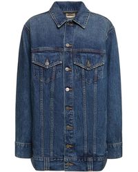 KHAITE - Long-Sleeved Button Denim Jacket - Lyst