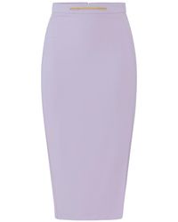 Elisabetta Franchi - Slit-Detail Midi Skirt - Lyst