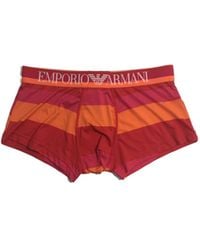 Emporio Armani - Striped Logo Panties - Lyst